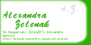 alexandra zelenak business card